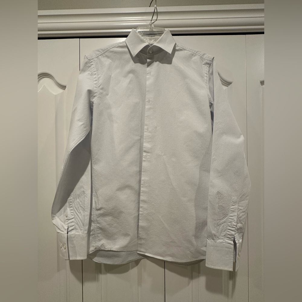 Boss White Men's Dress Shirt - Classic Formal Button-Up